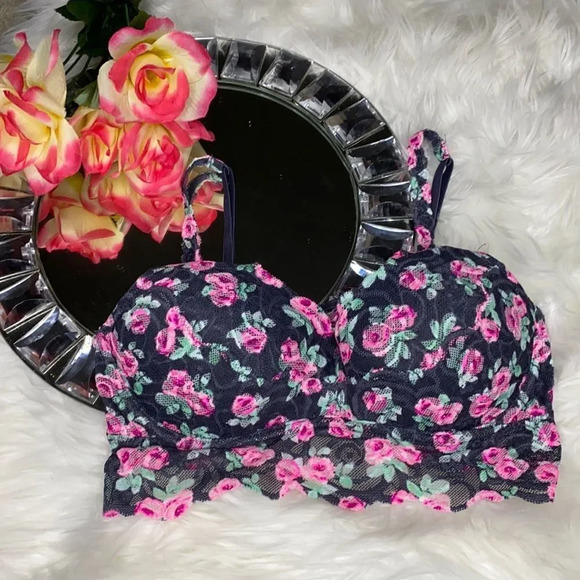 PINK by V.S. Floral Lace Bralette S/P - Picture 1 of 8